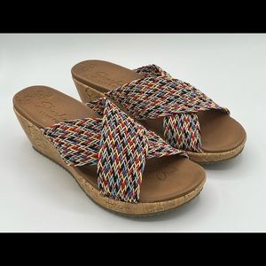 Sketchers Beverlee- wedge sandals- multicolor
